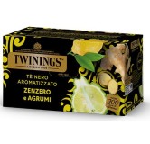 Twinings Te' Nero Aromatizzato Zenzero e Agrumi Confezione da 25 Filtri
