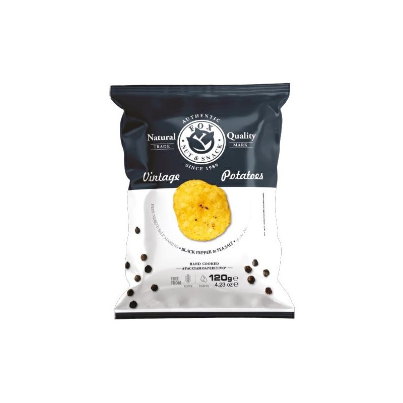 Vintage Pepe Patatine Fox - 120 g di Croccantezza e Sapore Intenso!