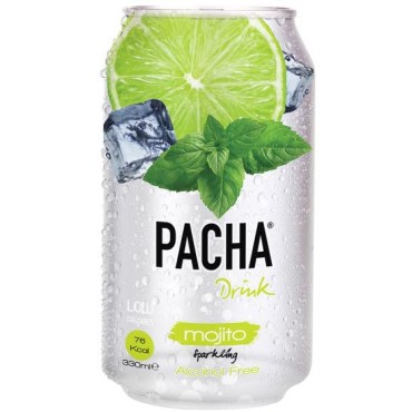 Pacha Drink Mojito Bevanda Analcolica Confezione da 24 Lattine da 330ml