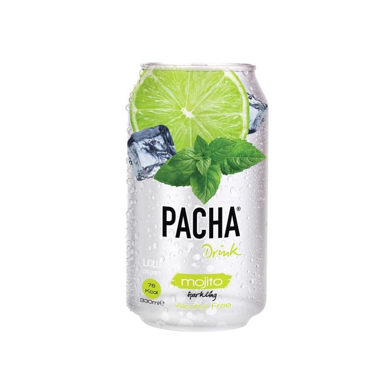 Pacha Drink Mojito Bevanda Analcolica Confezione da 24 Lattine da 330ml