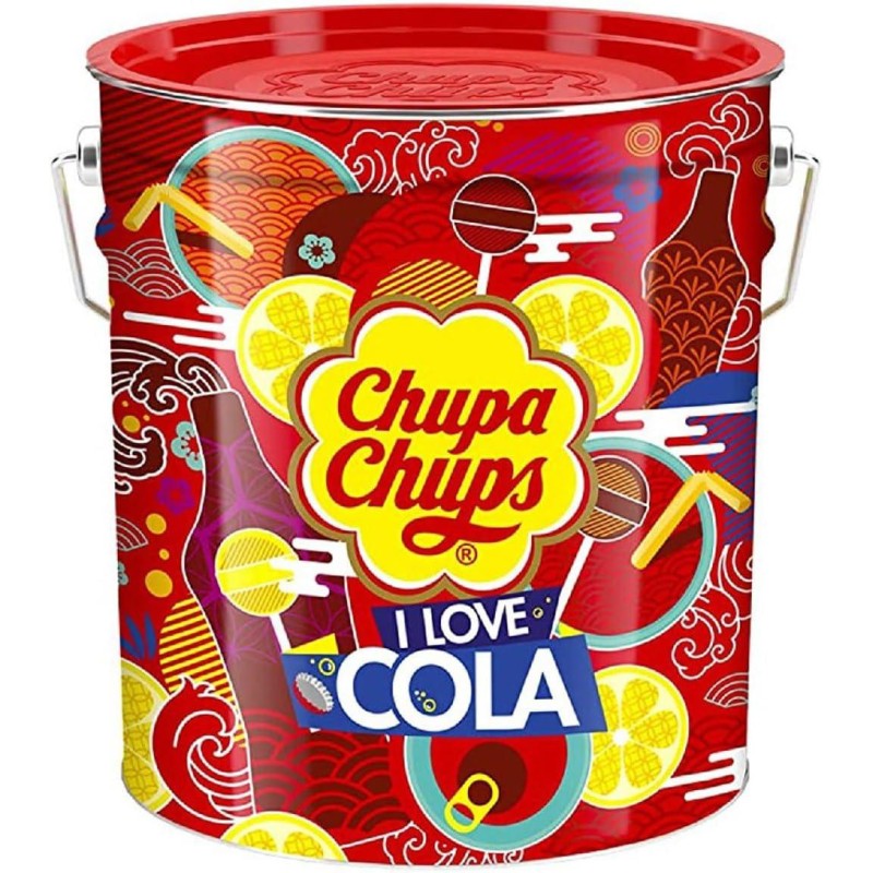 Secchio Chupa Chups Gusto Cola da 150 Lollipop Secchio Chupa Chups Gusto Cola da 150 Lollipop