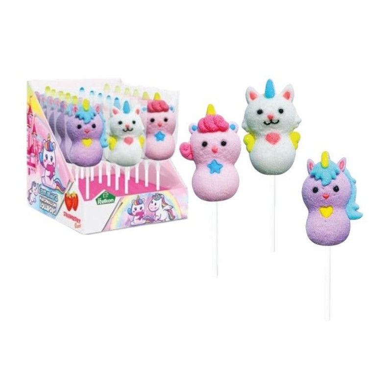 Rossini's Marshmallows Unicorn Gusto Fragola Espositore da 18 pz x 25 gr