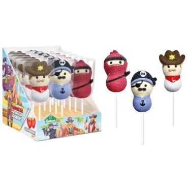 Rossini's Marshmallows Boys Pirati Gusto Fragola Espositore da 18 pz x 25 gr