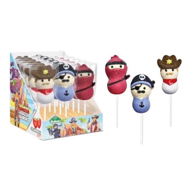 Rossini's Marshmallows Boys Pirati Gusto Fragola Espositore da 18 pz x 25 gr