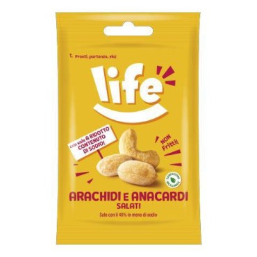 Mix di Arachidi e Anacardi Salati Life da 40gr