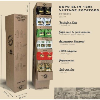 Expo Vintage Patatine Fox Grandi - 120x60 g di Snack Ideali per Eventi e Feste!