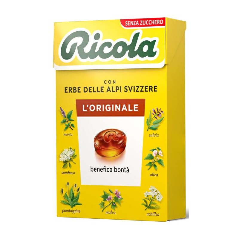 Ricola L' Originale 1 Astuccio da 50 grammi Caramelle Balsamiche Senza Zucchero Ricola L' Originale 1 Astuccio da 50 grammi Caramelle Balsamiche Senza Zucchero