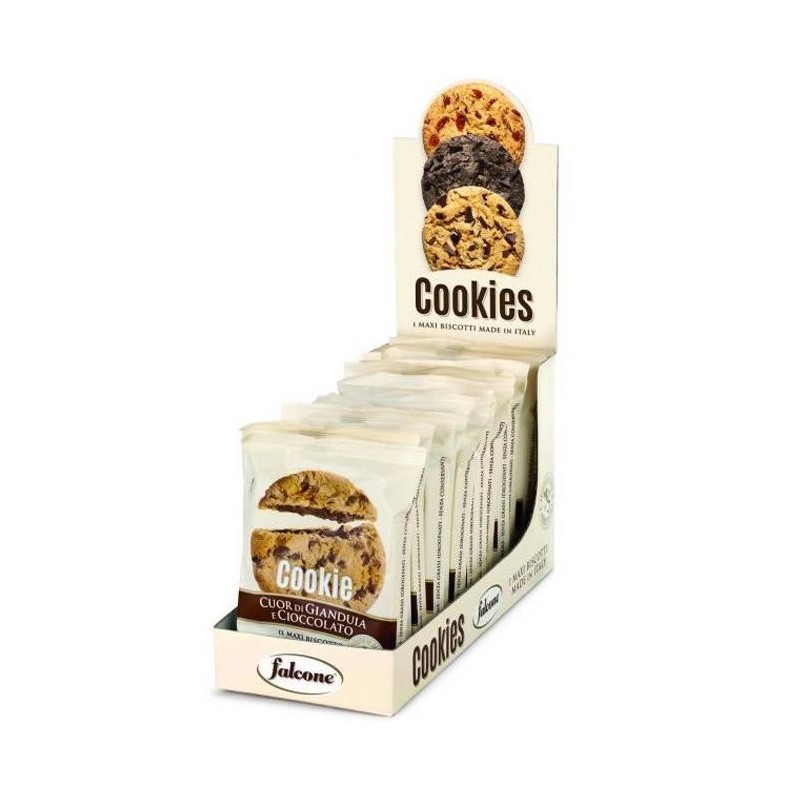 Falcone Cookies Cuor di Gianduia e Cioccolato Espositore da 13 pezzi da 50 gr Falcone Cookies Cuor di Gianduia e Cioccolato Espositore da 13 pezzi da 50 gr