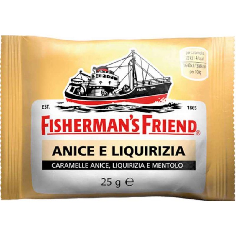 Caramelle FISHERMAN'S Anice Liquirizia e Mentolo pz 24 x 25 grammi Caramelle FISHERMAN'S Anice Liquirizia e Mentolo pz 24 x 25 grammi
