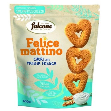 Frollini Cuori con Panna Fresca gr.500 Falcone
