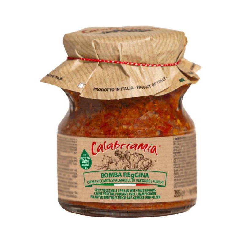 Calabriamia Bomba RegGina Crema Piccante Vasetto in Vetro da 285 grammi Calabriamia Bomba RegGina Crema Piccante Vasetto in Vetro da 285 grammi