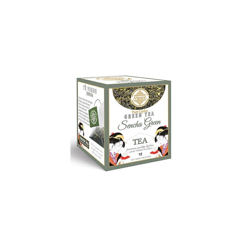 Mlesna Te Verde Pure Sencha 12 Filtri Piramidali Salvaroma Mlesna Te Verde Pure Sencha 12 Filtri Piramidali Salvaroma