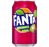 Fanta Strawberry Kiwi Bibita Gusto Fragola e Kiwi da 330 ml