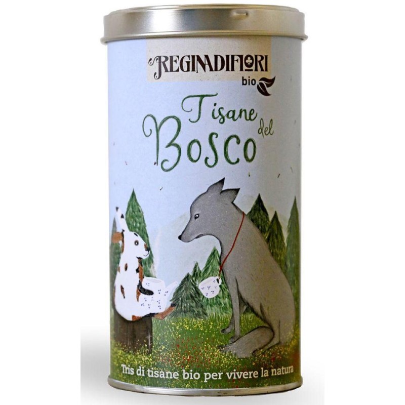 Regina di Fiori Tisane del Bosco Latta con 12 Filtri Assortiti Regina di Fiori Tisane del Bosco Latta con 12 Filtri Assortiti