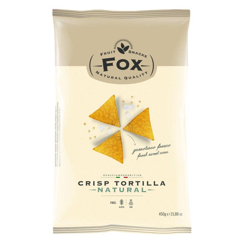 Tortilla Chips Naturali Fox: Gusto Autentico in Confezione da 450g Tortilla Chips Naturali Fox: Gusto Autentico in Confezione da 450g