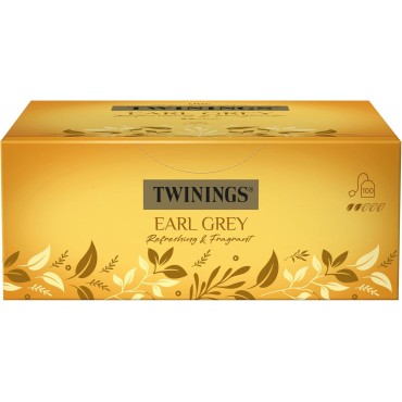 Twinings Earl Grey Tea Classic Te Nero Confezione da 100 Filtri
