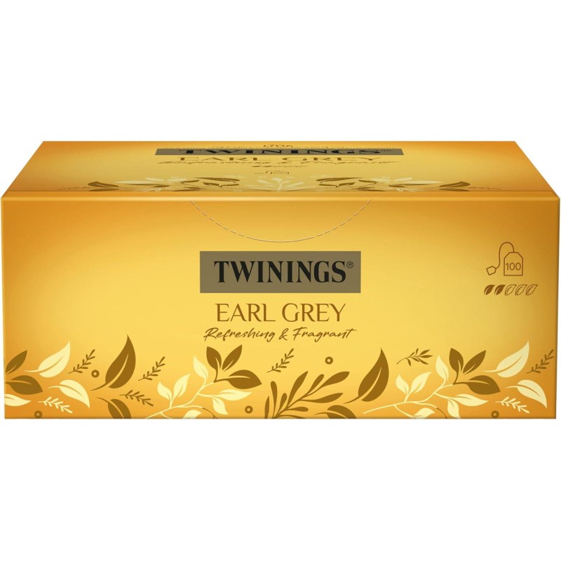 Twinings Earl Grey Tea Classic Te Nero Confezione da 100 Filtri Twinings Earl Grey Tea Classic Te Nero Confezione da 100 Filtri