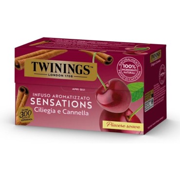Twinings Infuso Aromatizzato Ciliegia e Cannella confezione da 20 Filtri