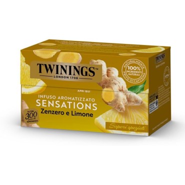 Twinings Infuso Aromatizzato Zenzero e Limone Confezione da 20 Filtri
