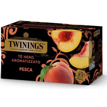 Twinings Te' Nero Aromatizzato Pesca Confezione da 25 Filtri