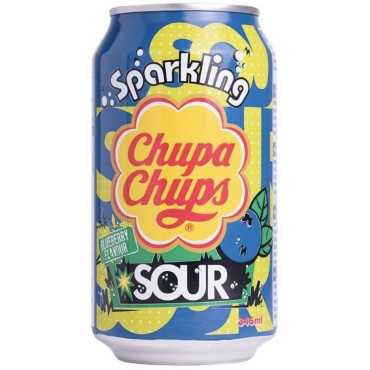 Chupa Chups BlueBerry Sour Bibita al Gusto Mirtilli da 345 ml