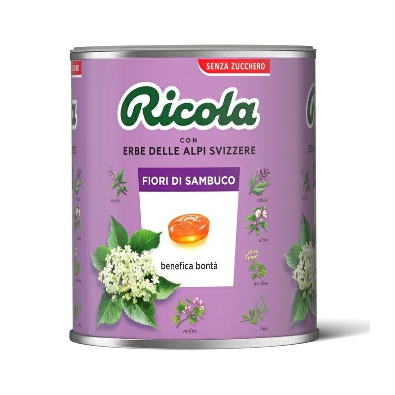 Ricola Caramelle Balsamiche alle Erbe Senza Zucchero GUSTO FIORI DI SAMBUCO 1 kg Ricola Caramelle Balsamiche alle Erbe Senza Zucchero GUSTO FIORI DI SAMBUCO 1 kg