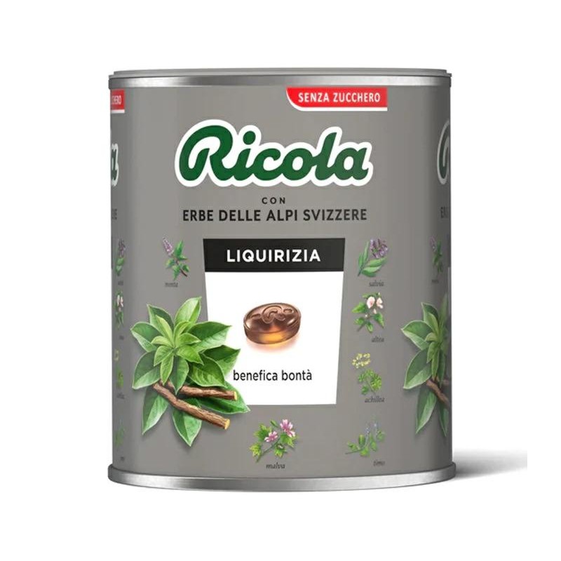 Ricola Caramelle Balsamiche alle Erbe Senza Zucchero GUSTO LIQUIRIZIA 1 Kg Ricola Caramelle Balsamiche alle Erbe Senza Zucchero GUSTO LIQUIRIZIA 1 Kg
